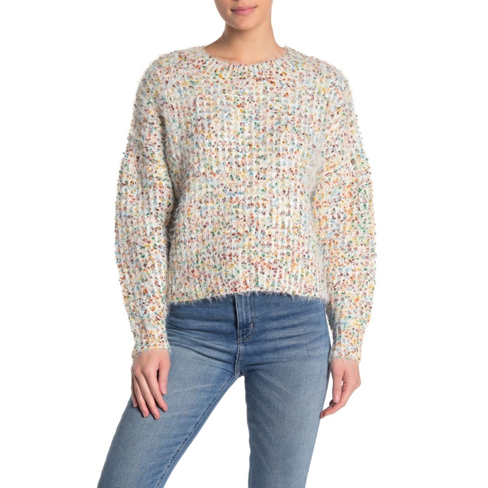 Soft colorful rainbow speckled Sweater